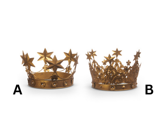 10.5" Gold Crown Ornament – Sold Separate (A or B)