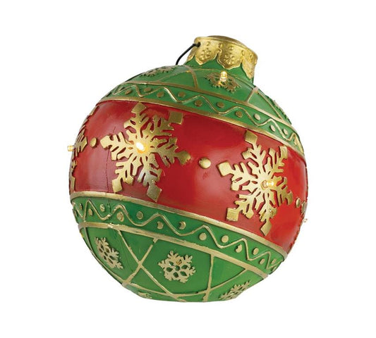 Lighted Red & Green Countertop Ball – 8"