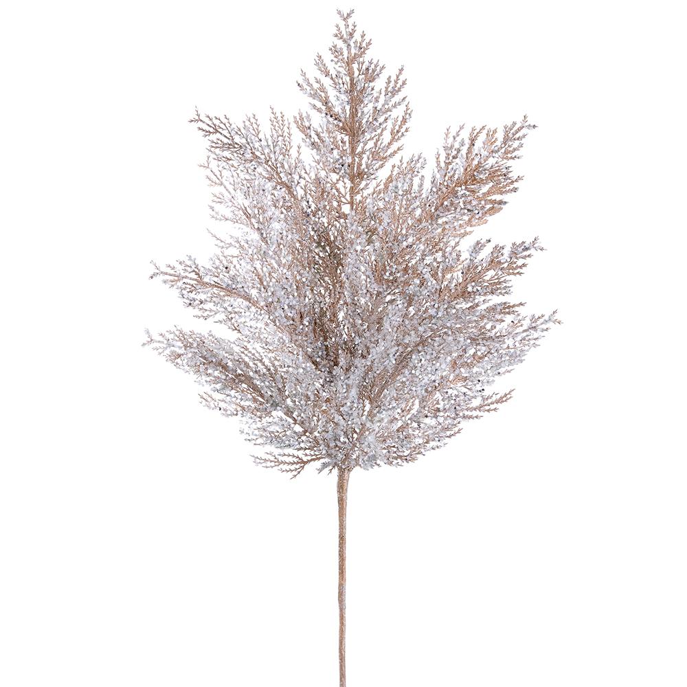 27" Champagne Glittered Pine Spray