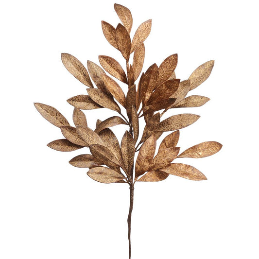 24" Copper Gold Bay Leaf Spray