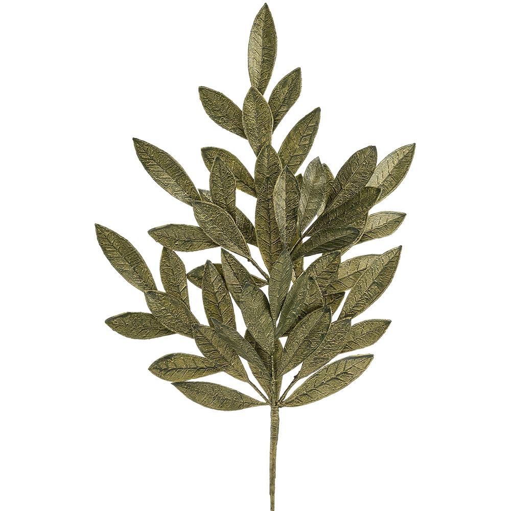 24" Green Gold Bay Leaf Spray