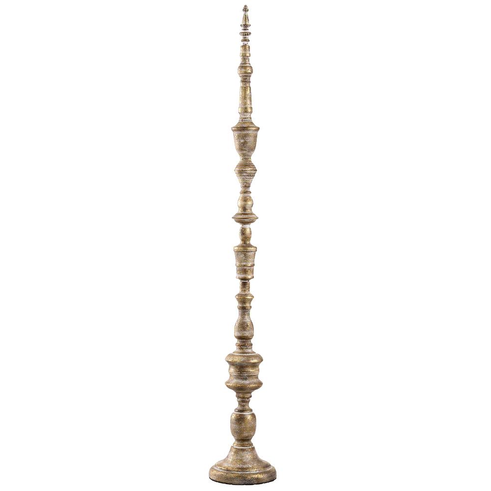 40" Antique Gold Metal Tabletop Finial
