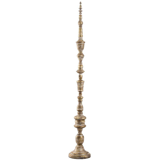 40" Antique Gold Metal Tabletop Finial