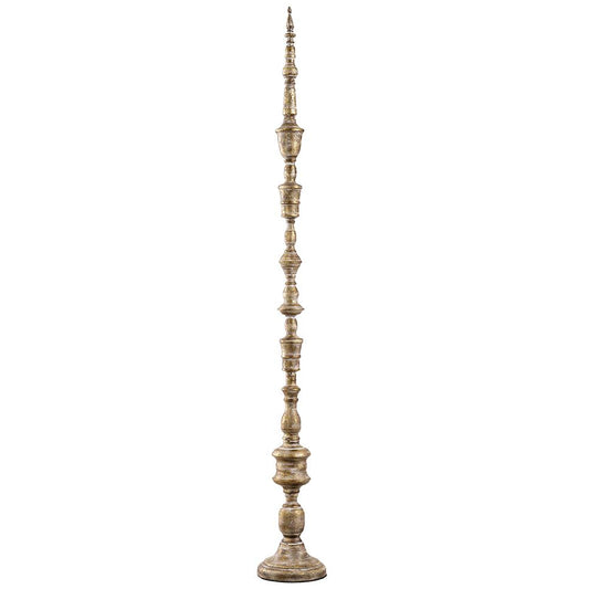 47" Antique Gold Metal Tabletop Finial