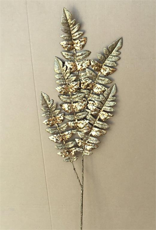 40" Copper Glittered Fern Spray
