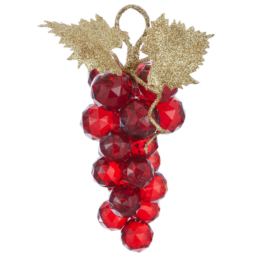 5.5" Red Grape Cluster Ornament