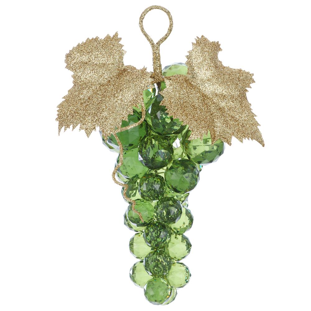 8.5" Green Grape Cluster Ornament