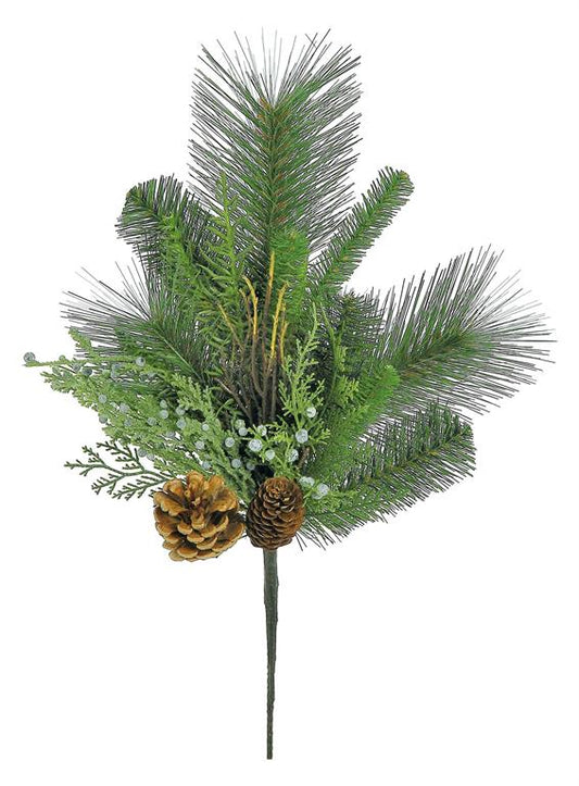 Cedar Pine & Cone Spray – 19"