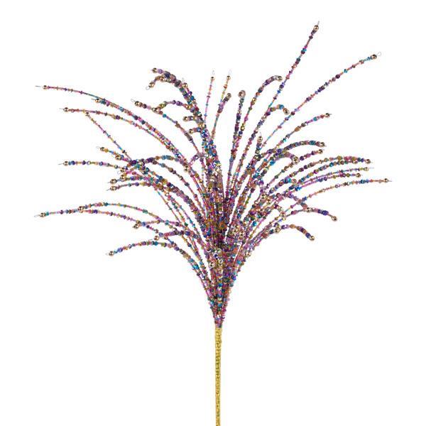 24" Sequin and Glass Bead Spike Spray