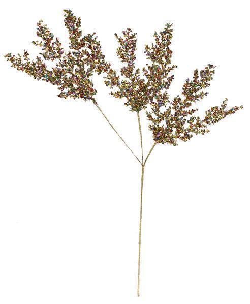 31" Glitter Cedar Spray – Rainbow