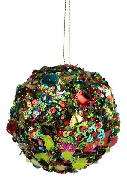 100MM Sequin Glitter Ornament – Red/Lime/Gold/Turquoise/Fuchsia