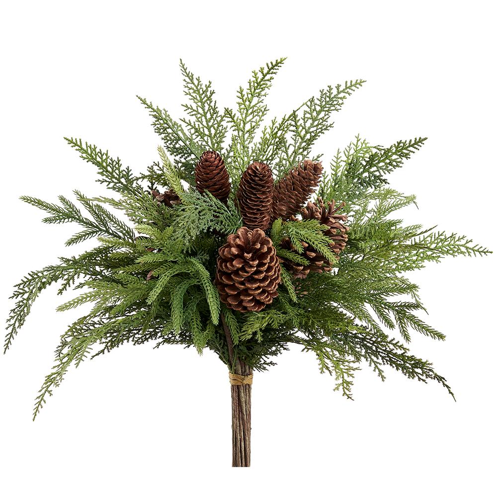 22" Pinecone & Mixed Evergreen Drop-In Bundle