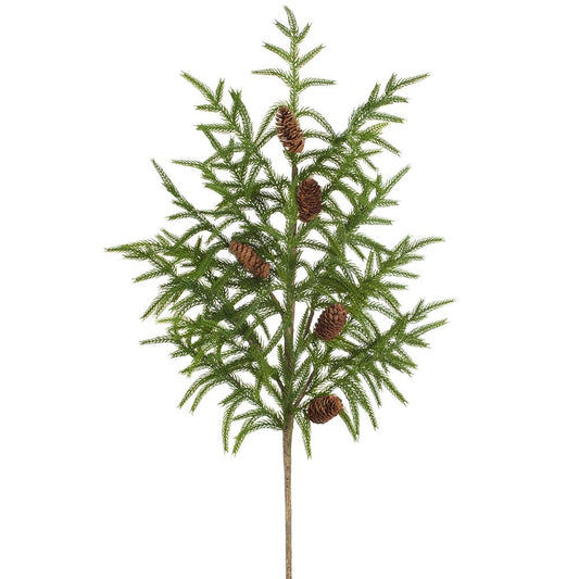 37" Cypress Spray with Pine Cones