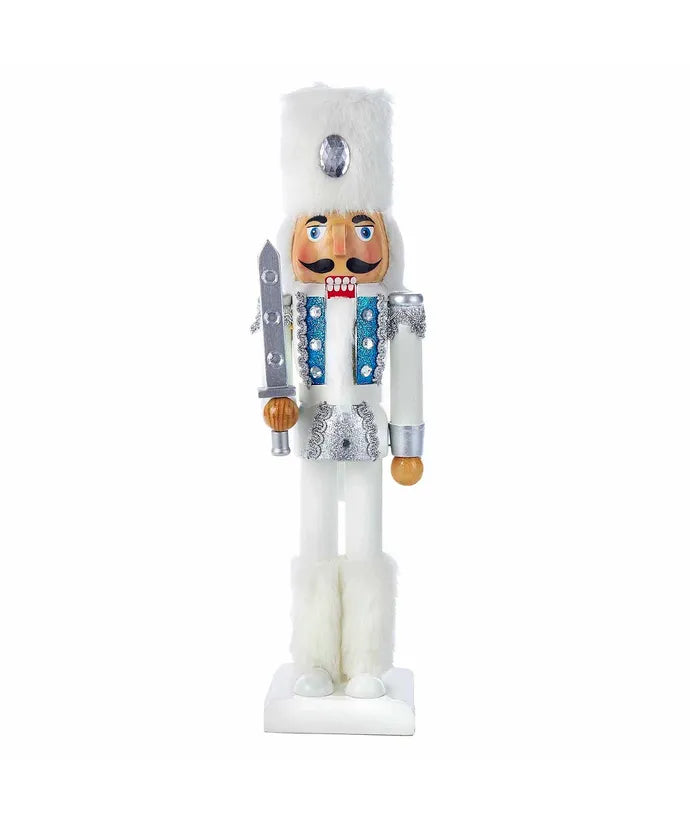 Kurt Adler 15" White Russian Soldier Nutcracker