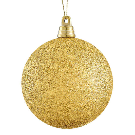 3" Glittered Ball Ornament – Gold