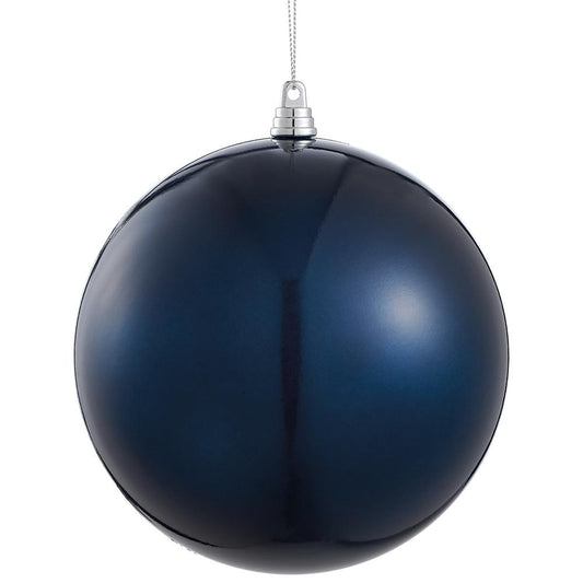 Pearlized Plastic Ball Ornament – Blue, 6"