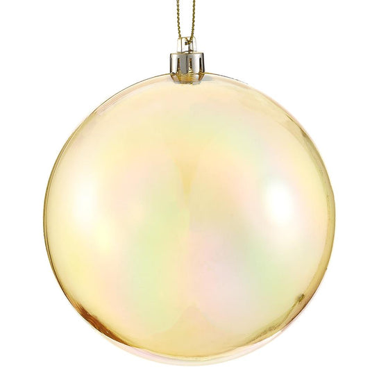 4" Shatterproof Ball Ornament – Gold Iridescent