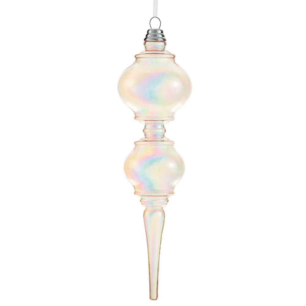 16.5" Shatterproof Finial Ornament – Pink Iridescent