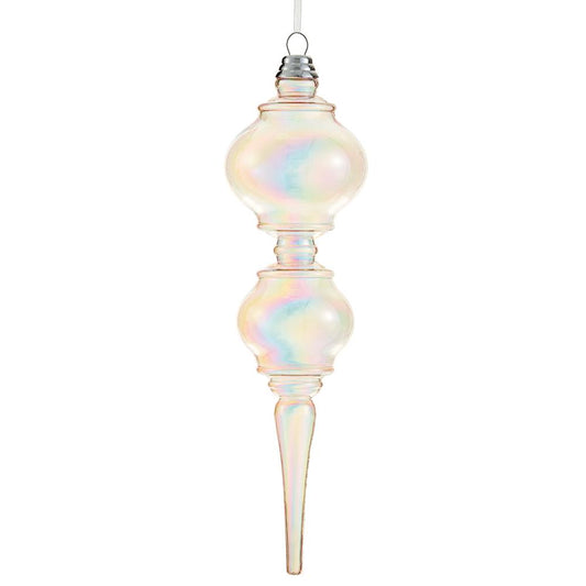 16.5" Shatterproof Finial Ornament – Pink Iridescent
