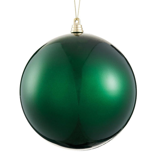 Pearlized Plastic Ball Ornament – Green, 6" (Shatterproof)