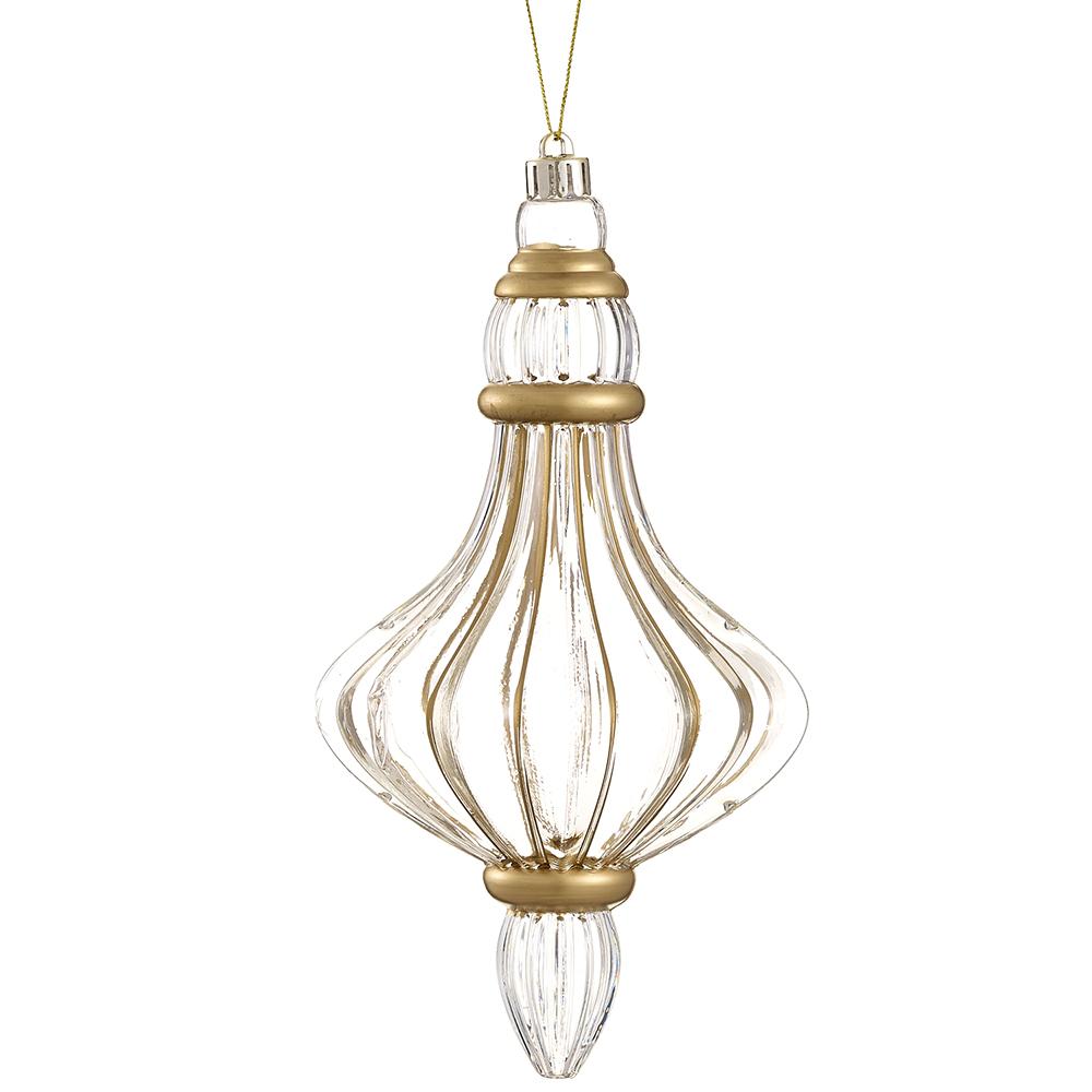 Gilded Crystal Finial Ornament