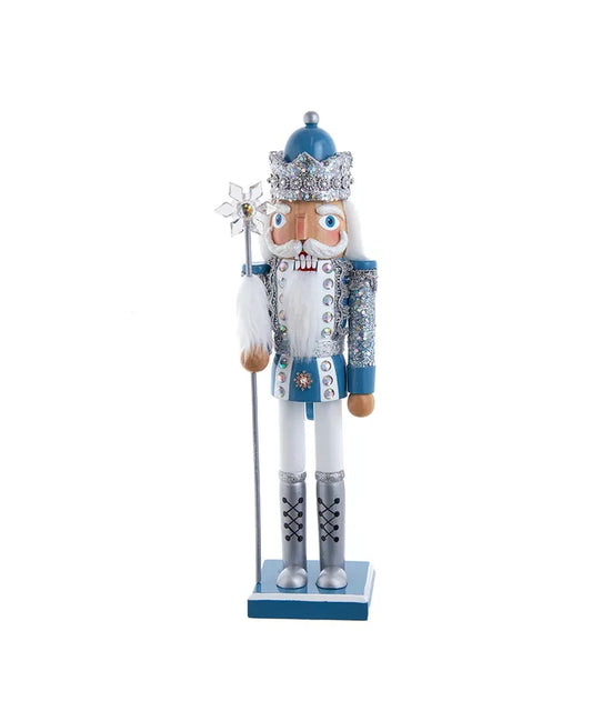 Kurt Adler 15" Blue & Platinum Nutcracker