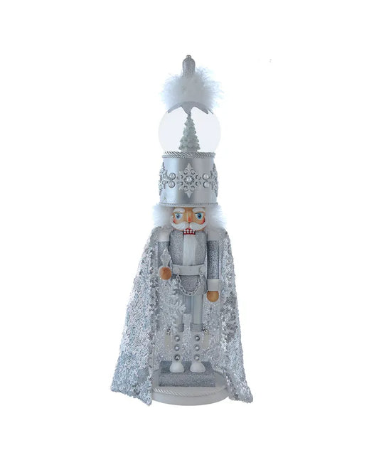22" Hollywood Nutcrackers™ Musical Silver Nutcracker With Water Globe