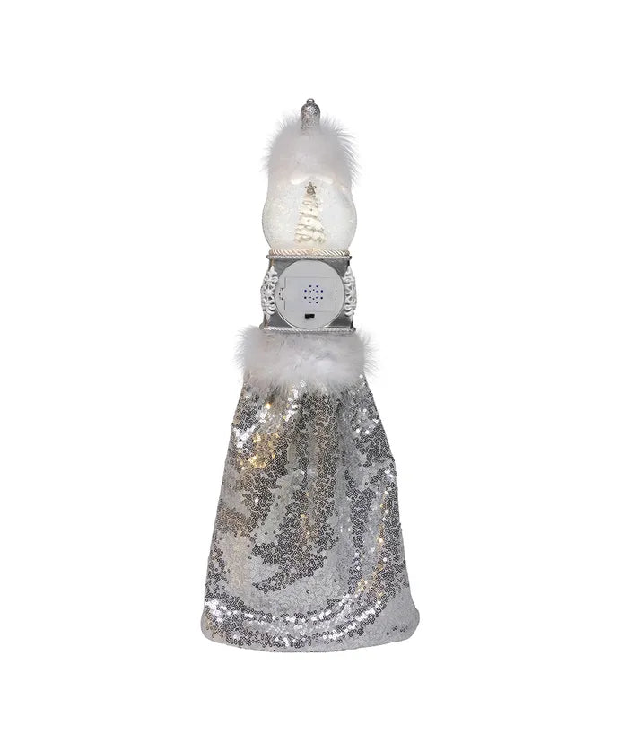 22" Hollywood Nutcrackers™ Musical Silver Nutcracker With Water Globe