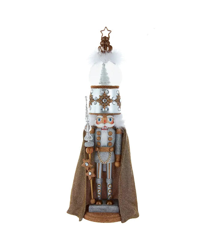 22" Hollywood Nutcrackers™ Musical Gold & Silver Nutcracker With Water Globe