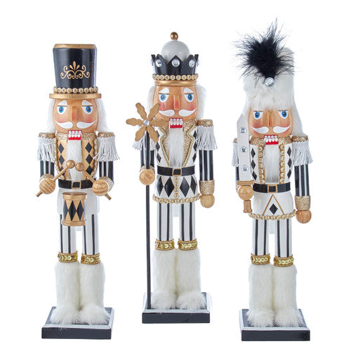 15" Black & White Nutcracker – Kurt Adler