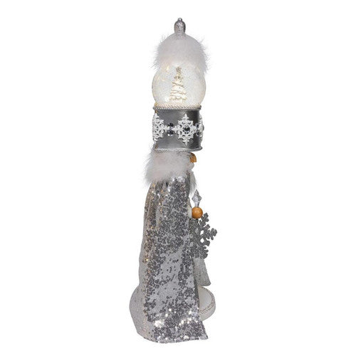 22" Hollywood Nutcrackers™ Musical Silver Snow Globe Nutcracker