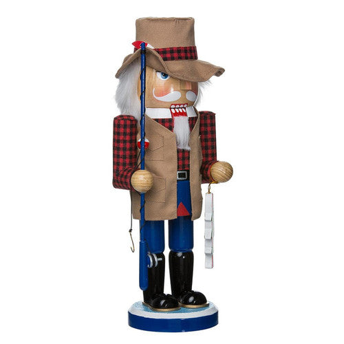 15" Gone Fishing Fisherman Nutcracker