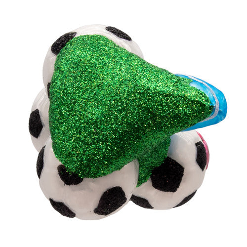 Noble Gems™ Soccer Balls &  Cleats Glass Ornament – 4"