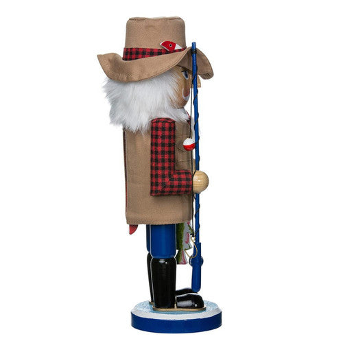 15" Gone Fishing Fisherman Nutcracker