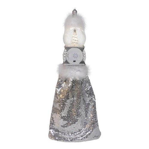 22" Hollywood Nutcrackers™ Musical Silver Snow Globe Nutcracker