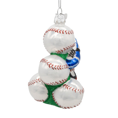 Noble Gems™ Baseball & Cleats Glass Ornament – 4"