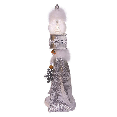 22" Hollywood Nutcrackers™ Musical Silver Snow Globe Nutcracker