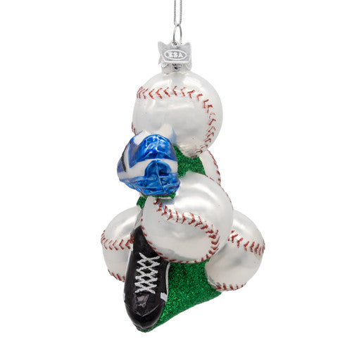 Noble Gems™ Baseball & Cleats Glass Ornament – 4"