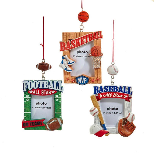 5.25" Sports Photo Frame Ornament