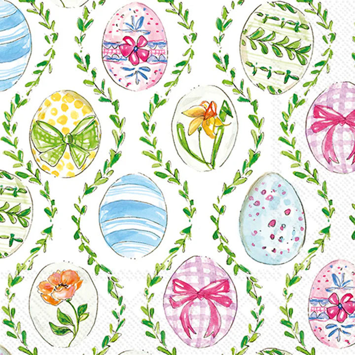 Watercolor Easter Egg Cocktail Napkins