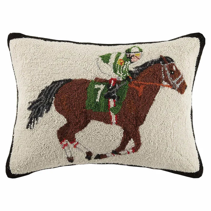 Equestrian Racer Hook Pillow – 16" x 22"