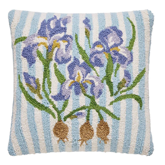 Purple Iris Hook Pillow – 16"