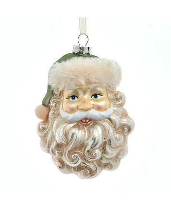 Vintage Santa Face Ornament – 5.25"